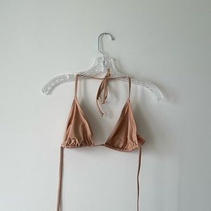 SKIMS Swim Triangle Top in Ochre